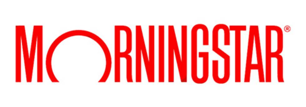 Red logo of Morningstar, featuring bold, uppercase letters with a stylized half-circle in place of the O in MORNING.